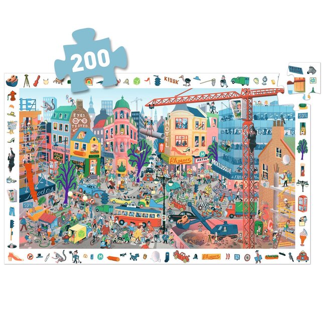 DJECO PUZZLE D'OBSERVATION 200PCS - LA VILLE