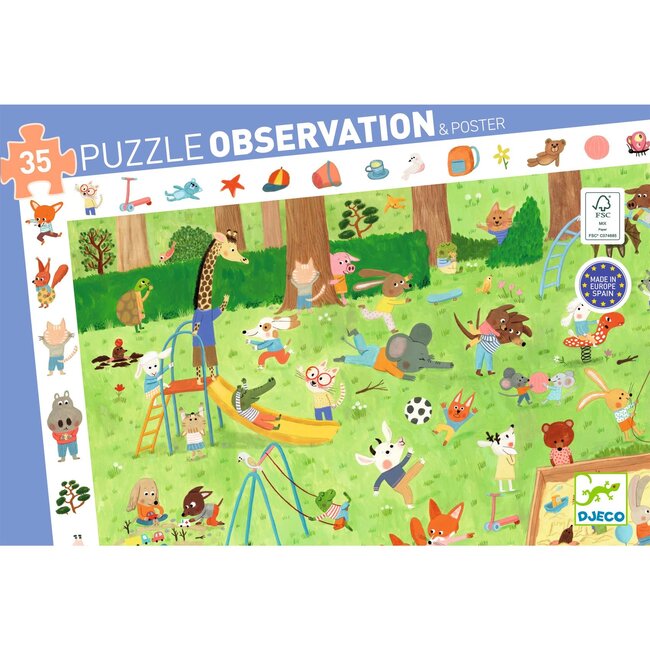 DJECO PUZZLE D'OBSERVATION 35PCS - LE SQUARE DES PETITS AMIS