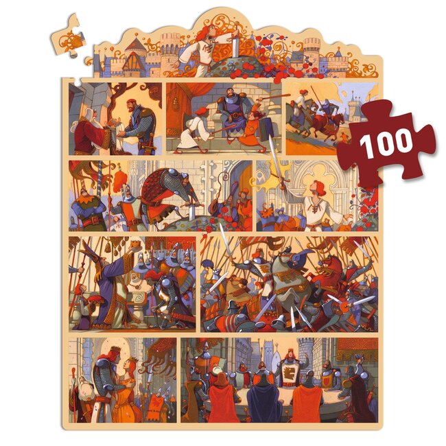 DJECO STORY PUZZLE 100PCS - LE ROI ARTHUR