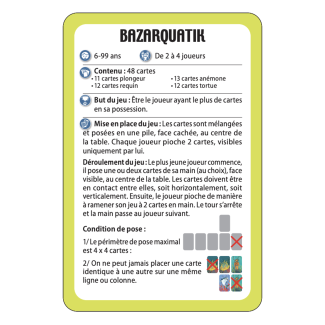 DJECO JEU DE CARTE - BAZARQUATIK - STRATÉGIE