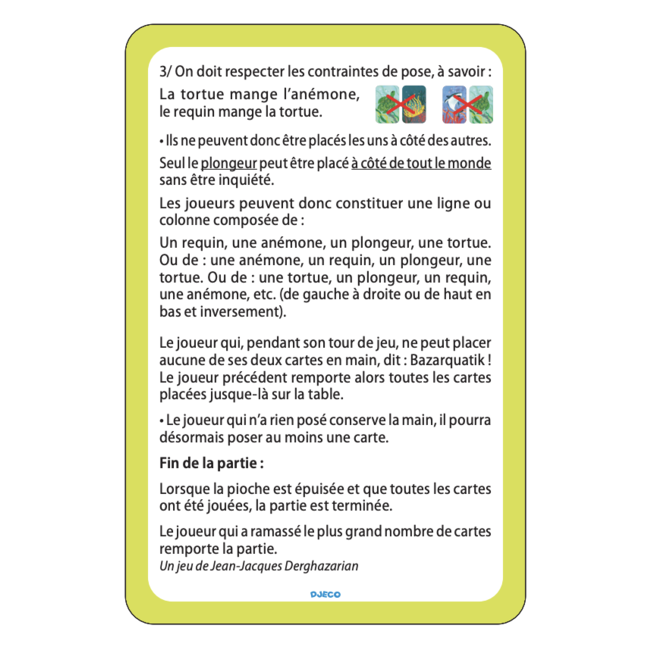 DJECO JEU DE CARTE - BAZARQUATIK - STRATÉGIE