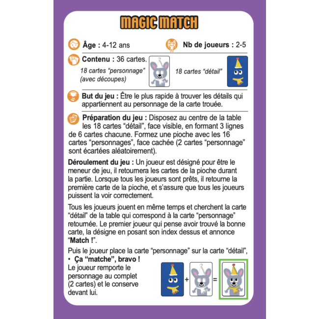 DJECO JEU DE CARTE - MAGIC MATCH