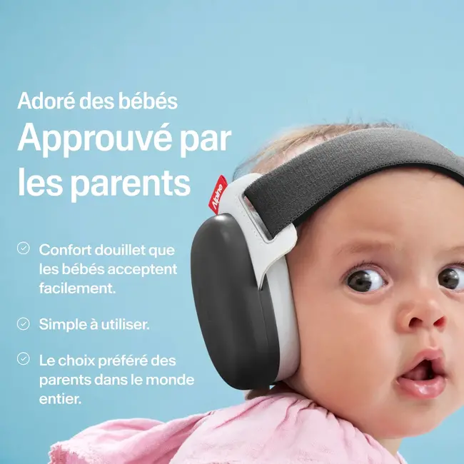 ALPINE CASQUE ANTI-BRUIT BÉBÉ ALPINE MUFFY NOIR 24DB