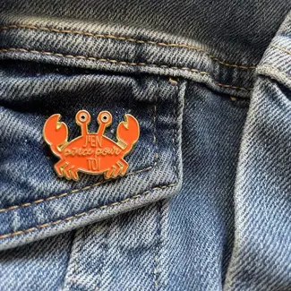 PIN'S BIJOU - CRABE J'EN PINCE POUR TOI