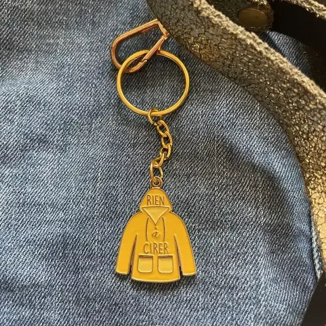 MADAME LA MOUETTE PORTE-CLEF RELIEF MÉTAL DORÉ - RIEN À CIRER