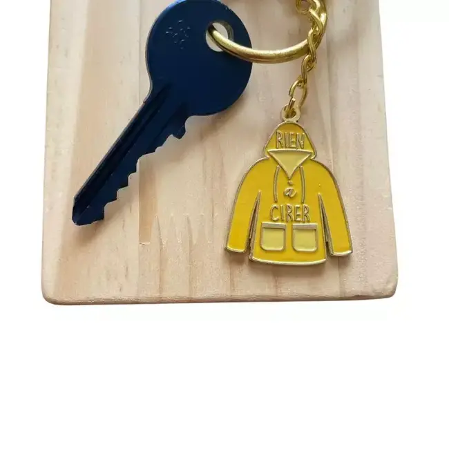 MADAME LA MOUETTE PORTE-CLEF RELIEF MÉTAL DORÉ - RIEN À CIRER