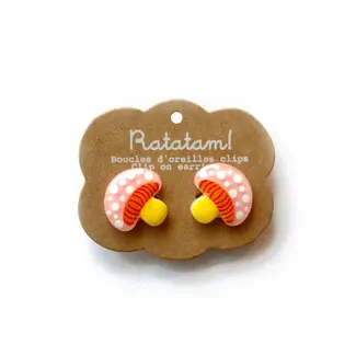 RATATAM PAIRE DE BOUCLE D'OREILLE CLIP - CHAMPIGNON