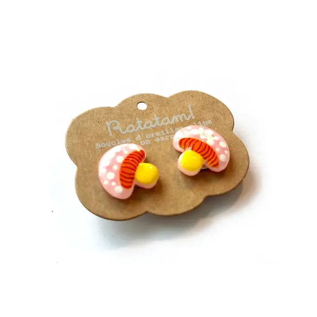 RATATAM PAIRE DE BOUCLE D'OREILLE CLIP - CHAMPIGNON