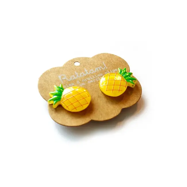 RATATAM PAIRE DE BOUCLE D'OREILLE CLIP - ANANAS