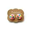RATATAM PAIRE DE BOUCLE D'OREILLE CLIP - PAMPLEMOUSSE