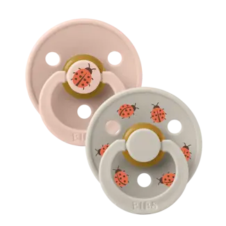 BIBS PACK 2 TÉTINES BIBS URBAN GARDEN - LADYBUG BLUSH/SAND