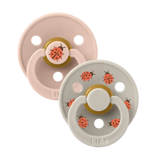 BIBS PACK 2 TÉTINES BIBS URBAN GARDEN - LADYBUG BLUSH/SAND