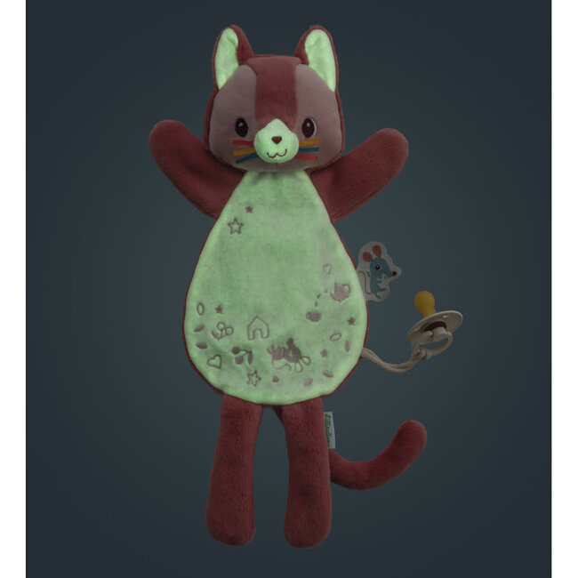 LILLIPUTIENS DOUDOU MARIONNETTE PHOSPHORESCENT - JEANNE LE CHAT