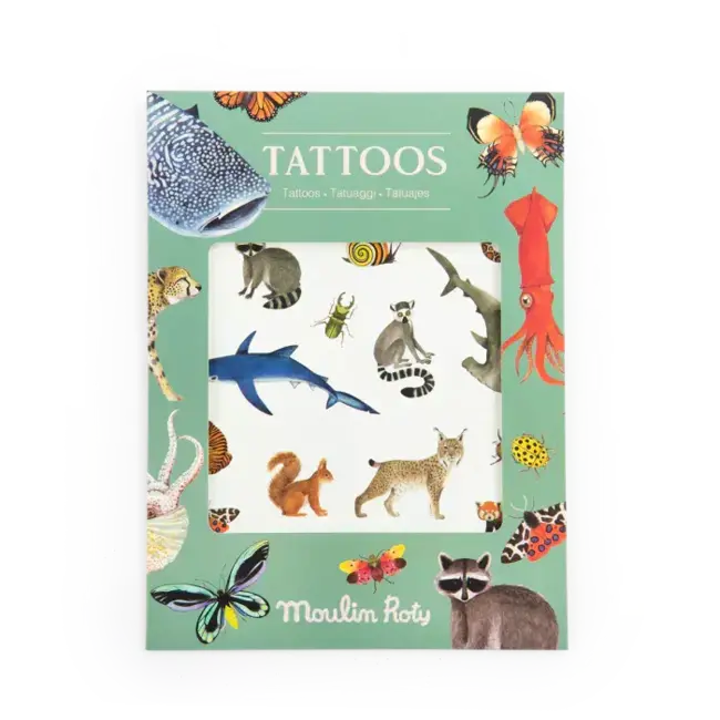 MOULIN ROTY PLANCHE DE TATOUAGES PRÉDÉCOUPÉS - TOUT AUTOUR DU MONDE