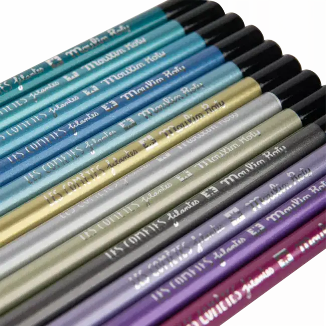 MOULIN ROTY 12 CRAYONS DE COULEUR MÉTALLISÉS BOITE MÉTAL - LES COMÈTES FILANTES