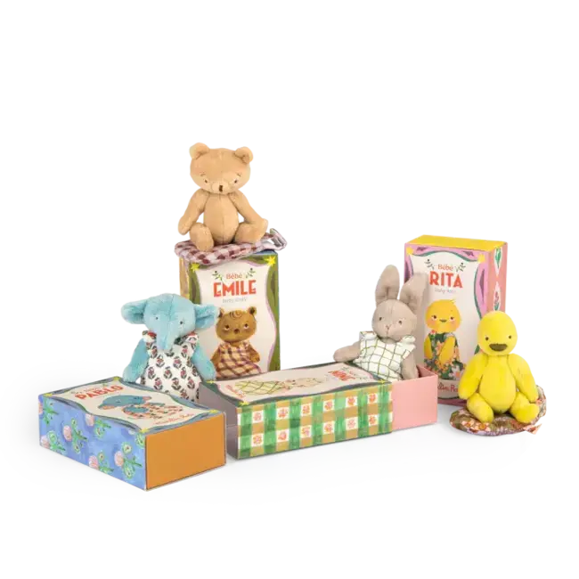 MOULIN ROTY POUPÉE ARTICULÉE BÉBÉ EMILE LE PETIT OURS - LES MINOUCHKAS