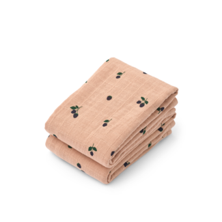 LIEWOOD PACK DE 2 LANGES "LEWIS" MINI BERRY PALE TUSCANY