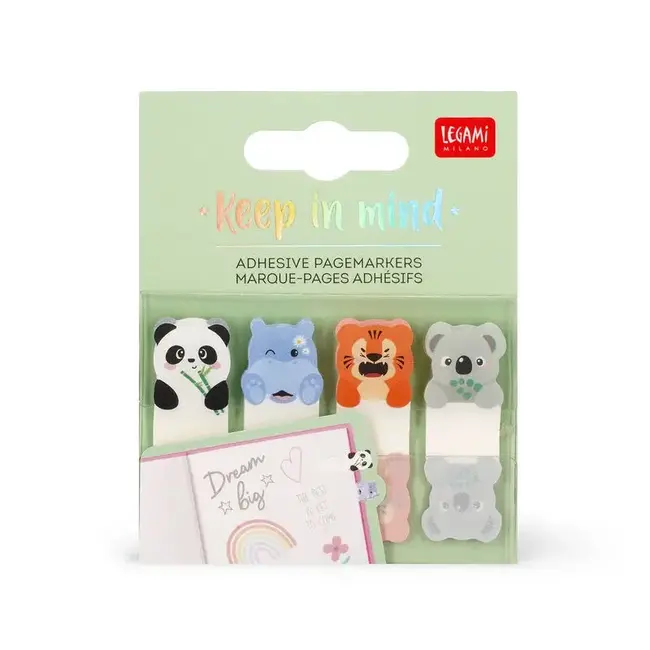 LEGAMI MARQUES-PAGE ADHÉSIFS KEEP IN MINE - CUTE ANIMALS