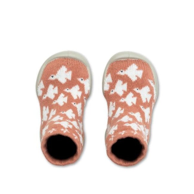 COLLEGIEN CHAUSSON CHAUSSETTE PHOSPHORESCENT - OISEAUX OU TULIPE