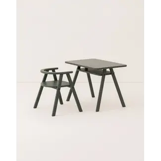 NOBODINOZ ENSEMBLE BUREAU & CHAISE ENFANT GROWING GREEN - DEEP GREEN