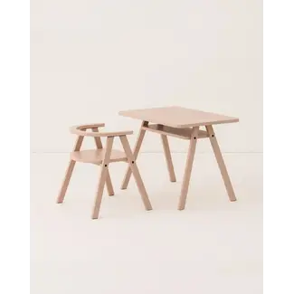 NOBODINOZ ENSEMBLE BUREAU & CHAISE ENFANT GROWING GREEN - PINK BLUSH