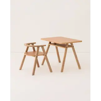 NOBODINOZ ENSEMBLE BUREAU & CHAISE ENFANT GROWING GREEN - CHÊNE