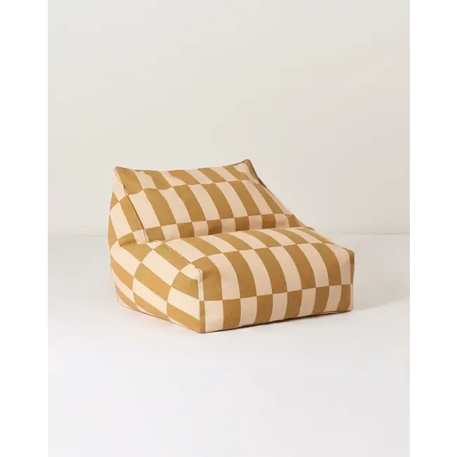 NOBODINOZ POUF FAUTEUIL ENFANT VIBES - MUSTARD AND SAND TILES