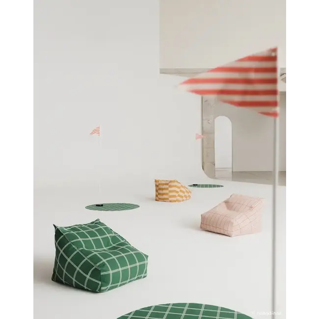 NOBODINOZ POUF FAUTEUIL ENFANT VIBES - MUSTARD AND SAND TILES