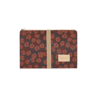 NOBODINOZ MATELAS À LANGER NOMADE HYDE PARK - MAROON POPPIES