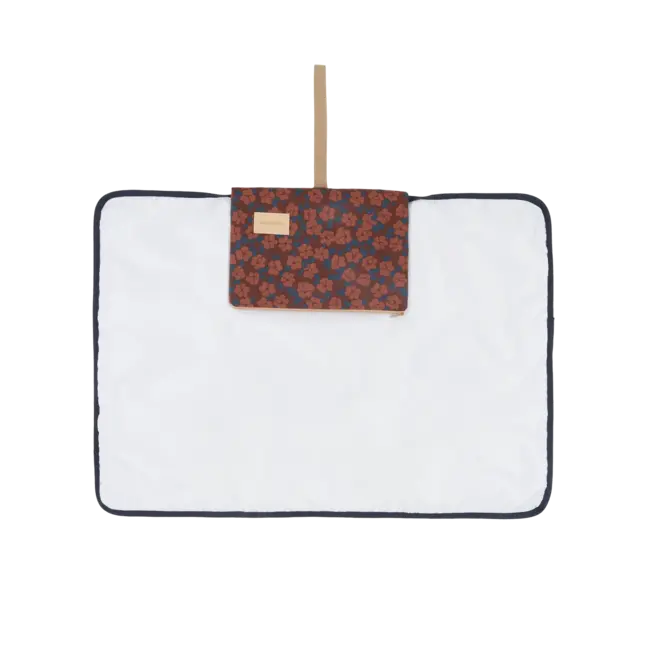 NOBODINOZ MATELAS À LANGER NOMADE HYDE PARK - MAROON POPPIES