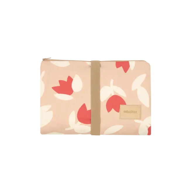 NOBODINOZ MATELAS À LANGER NOMADE HYDE PARK - RED TULIPS