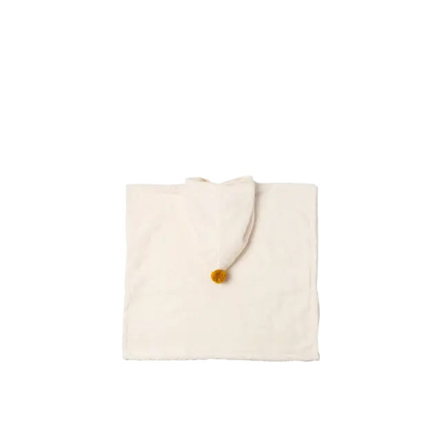 NOBODINOZ PONCHO DE BAIN 3-5ANS SO CUTE - LATTE