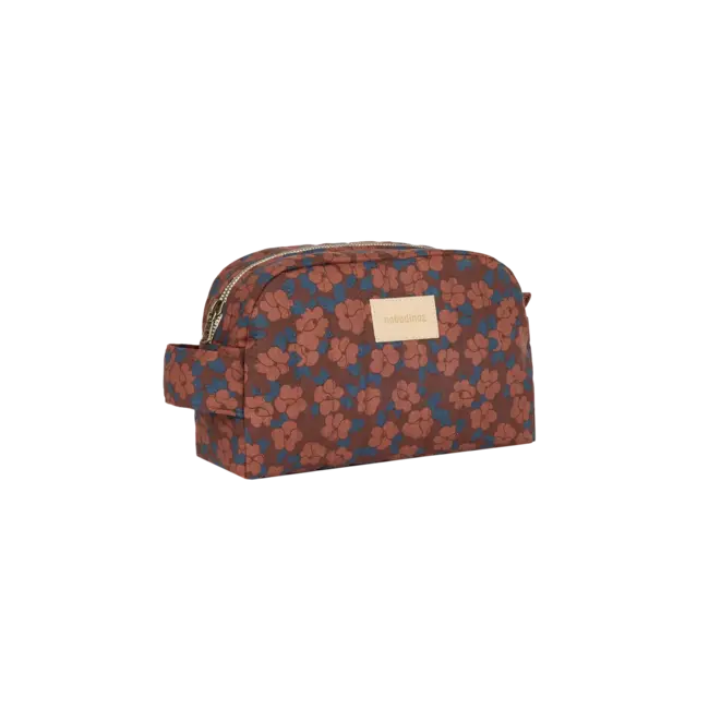 NOBODINOZ TROUSSE DE TOILETTE HYDE PARK - MAROON POPPIES