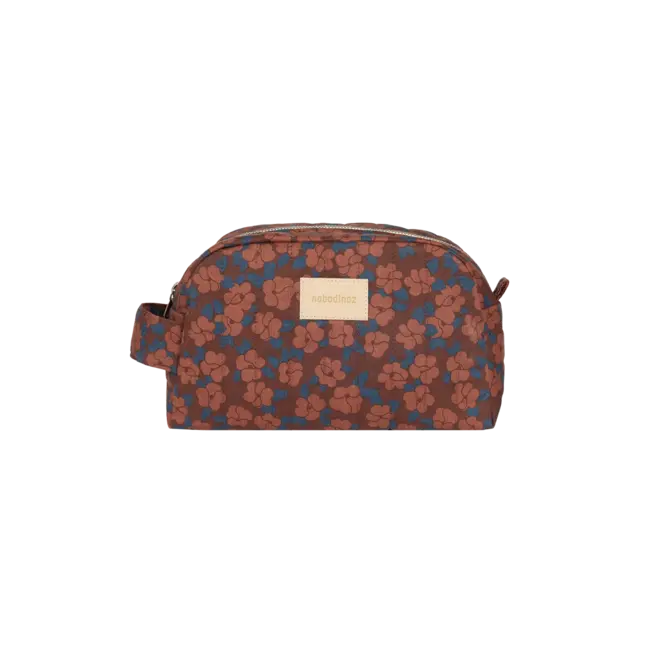 NOBODINOZ TROUSSE DE TOILETTE HYDE PARK - MAROON POPPIES