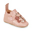 EASY PEASY CHAUSSON CUIR SOUPLE "BLUBLU" PÉTALE COEURS ROSE BABA
