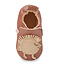 EASY PEASY CHAUSSON CUIR SOUPLE "BLUMOO" HÉRISSON VIEUX ROSE