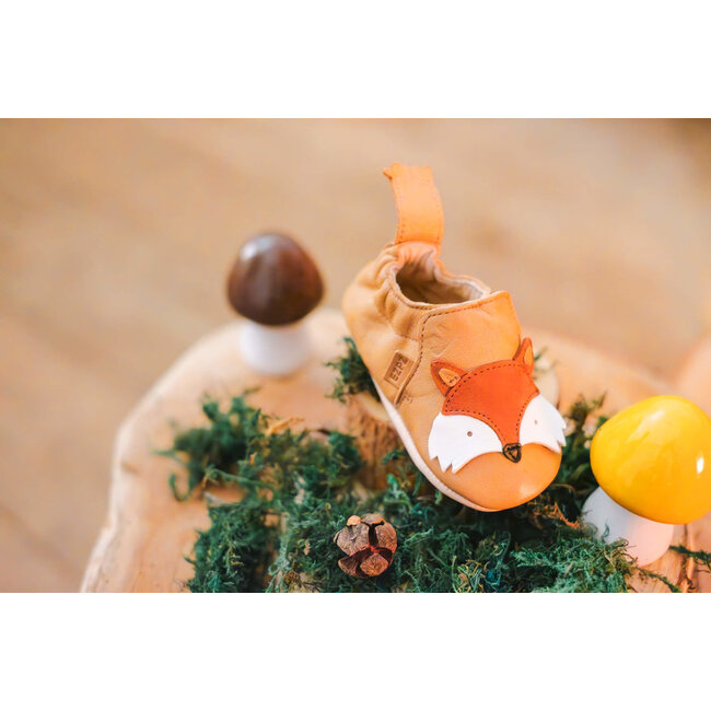 EASY PEASY CHAUSSON CUIR SOUPLE "BLUMOO" RENARD OXI