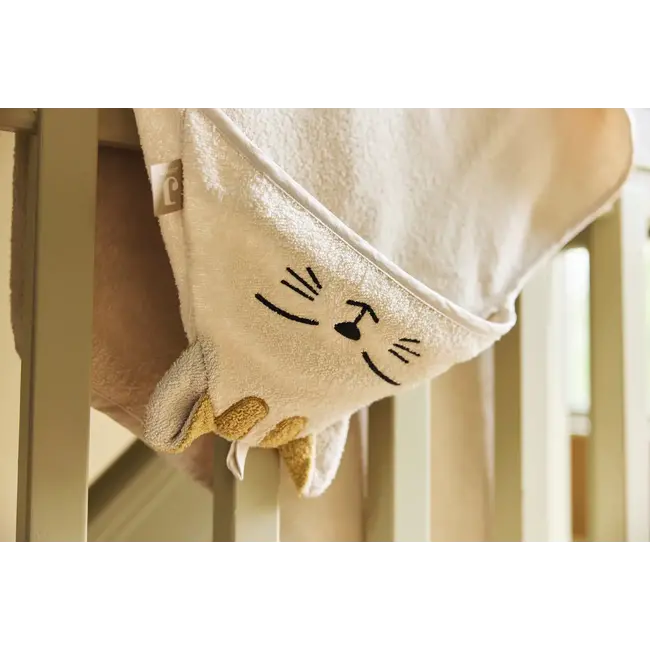 JOLLEIN CAPE DE BAIN BÉBÉ 75x75CM - CHAT CHARLIE