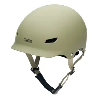 TRYBIKE CASQUE VÉLO TROTTINETTE TRYBIKE - MAT VERT VINTAGE S/M (51-56CM)