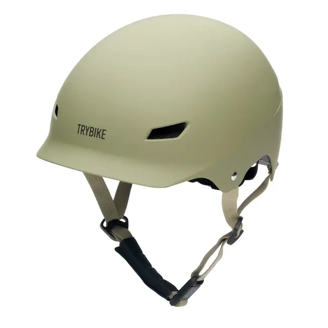 TRYBIKE CASQUE VÉLO TROTTINETTE TRYBIKE - MAT VERT VINTAGE S/M (51-56CM)
