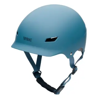 TRYBIKE CASQUE VÉLO TROTTINETTE TRYBIKE - MAT BLEU VINTAGE S/M (51-56CM)