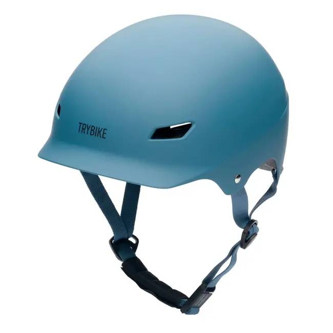 TRYBIKE CASQUE VÉLO TROTTINETTE TRYBIKE - MAT BLEU VINTAGE S/M (51-56CM)