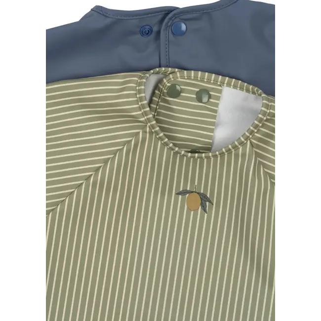 KONGES SLOJD SET 2 BAVOIRS À MANCHES - TEA STRIPE / FLINT STONE