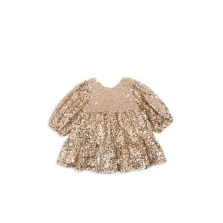 KONGES SLOJD ROBE À SEQUINS DORÉS LILA