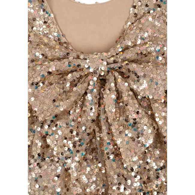 KONGES SLOJD ROBE À SEQUINS DORÉS LILA