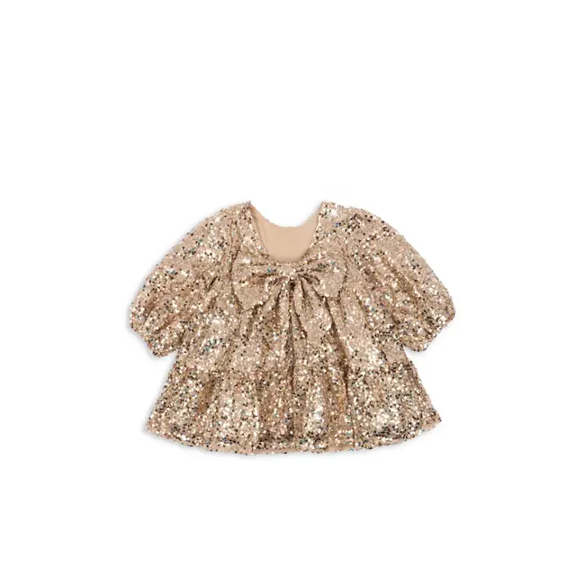 KONGES SLOJD ROBE À SEQUINS DORÉS LILA