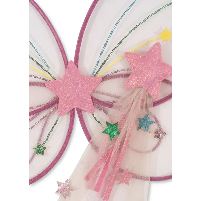 KONGES SLOJD DÉGUISEMENT - AILES DE FÉE & BAGUETTE RAINBOW EVENING SAND