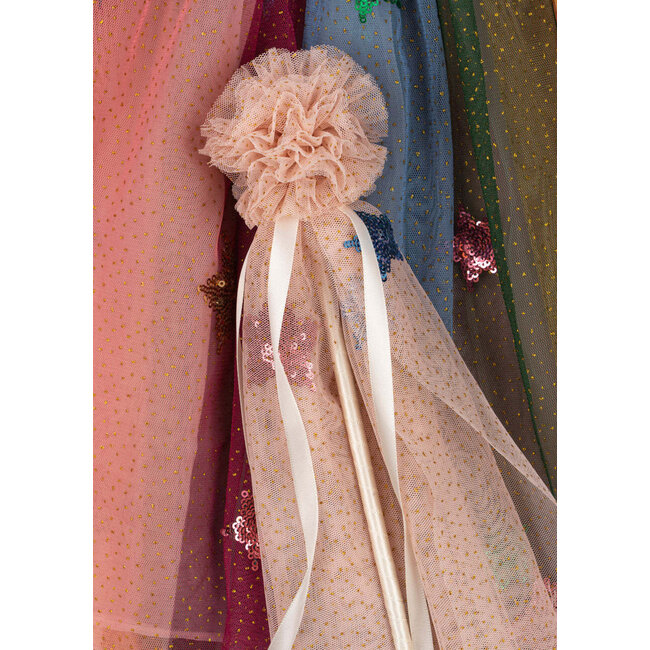 KONGES SLOJD DÉGUISEMENT - CAPE & BAGUETTE GLITTER RAINBOW EVENING SAND