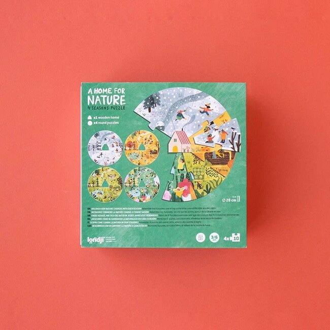 LONDJI PUZZLE 4 SAISONS - A HOME FOR NATURE (4 x 10PCS)