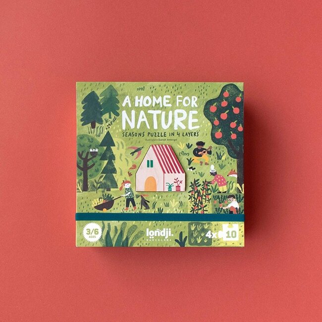LONDJI PUZZLE 4 SAISONS - A HOME FOR NATURE (4 x 10PCS)